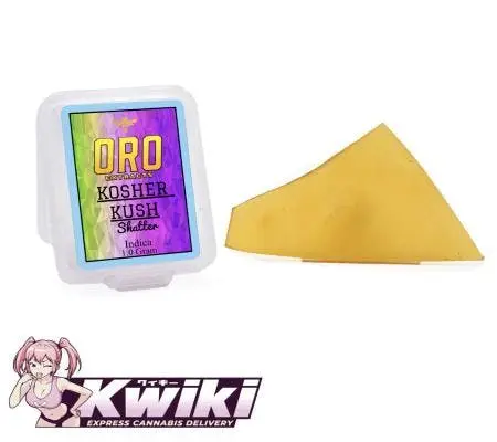 Oro Live Resin Shatter 1G - Kosher Kush (I) shatter concentrate